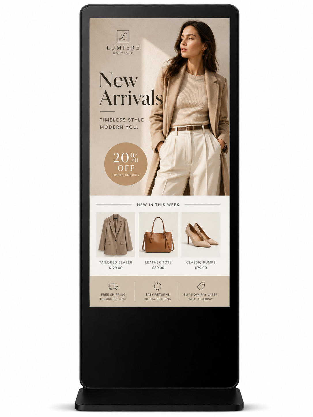 Digital retail promotion screen